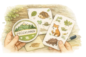 Ilustrace nálepek a odznaků